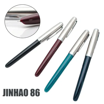 Jinhao 86 Rășină Stilou de Argint Capac EF Penita 0.38 mm Clasic Stilou cu Cerneală elevii cadou de birou școală de afaceri scris, consumabile