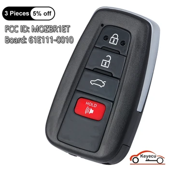 KEYECU 4 Butoane pentru Toyota C-HR 2018 2019 2020 2021 Auto Smart Remote Control Key Fob FCC ID: MOZBR1ET , Bord ID: 61E111-0010