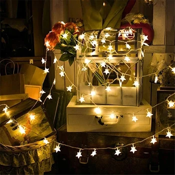 LED Star Zână Ghirlanda de Lumini Șir de Noutate de Anul Nou Nunta Acasă Decor Interior care Doresc Vedetele Cortina Șir Lumina