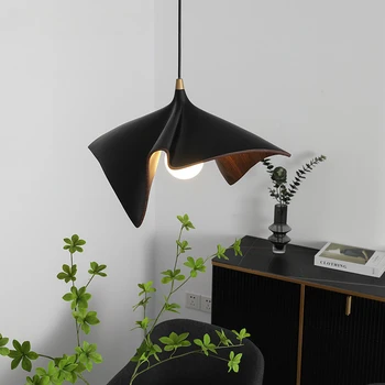 LED-uri moderne, Candelabre Rășină Pandantiv Negru Lumini de Design Creativ Lustru Lampă pentru Camera de zi Dormitor Masă Plafonului Salon