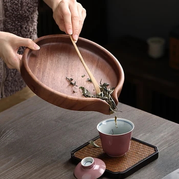 Lemn de nuc tort ceai împărțite în tăvi de ceai, din lemn masiv Pu ' er, indiscreti tăvi de ceai, apreciind tăvi de ceai, kung fu ceremonia ceaiului
