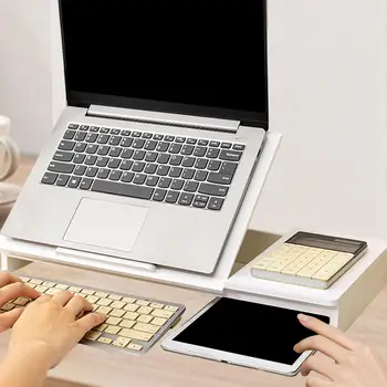 Lemn Laptop Riser pentru Birou Înălțime Reglabilă Universal Birou Laptop Suport Laptop Pliabil Coloană Reglabilă Laptop Stand