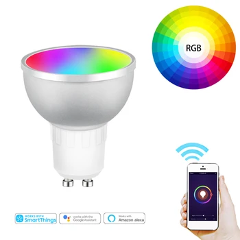 Lucra Cu Alexa de Start Google Lampă cu Led-uri Zigbee 3.0 Smart Home Control Vocal Inteligent Bec Led 5w Inteligent Bec Rgbcw Tuya