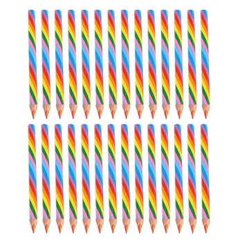 Mai multe Culori Creioane din Lemn Creioane Colorate 4 in 1 de Culoare Curcubeu Creioane Multicolore Creioane Set pentru Desen de Colorat