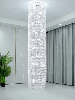 Mari Candelabre de Cristal Holul Hotelului Candelabre de Iluminat Interior LED Pendent Lămpi, Candelabre Moderne pentru Camera de zi