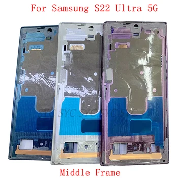 Mijloc Carcasa LCD Bezel Placă Panou Pentru Samsung S22 Ultra 5G S908 S908B S908U Telefon Metal LCD Cadru de Reparare Piese