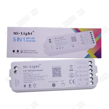 Milight de control wi-fi condus la rgb, banda cu led-uri colorate pentru rgb, rgbw, cct, amazon alexa, voce, control de la distanță aplicație de telefon
