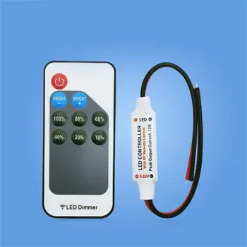 Mini 11Keys RF Led Wireless Remote Controller Led Dimmer Controler Pentru o Singură Culoare Lumina Benzi SMD5050/3528/5730/3014/