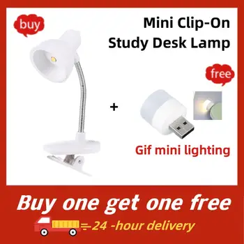 Mini Clip-On de Studiu Lampa de Birou cu Baterii Flexibile Noptieră Lampa de Iluminat cu Lămpi cu LED-uri Mini Carte ușor de Citit Lumină