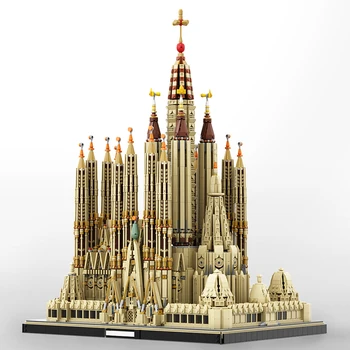 MOC 65795 Sagrada Familia Modelul Cărămizi Basilica și Templul Expiatori de la Sagrada Familia Bloc Jucării Pentru copii Cadouri