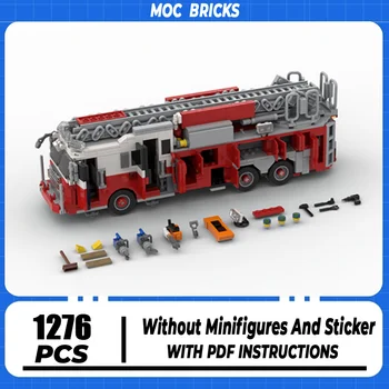 Moc Blocurile Masina SeriesNew York Pompieri Scara 102 Express Model de Tehnologie de Cărămizi Brand-name Vehicul Jucării DIY
