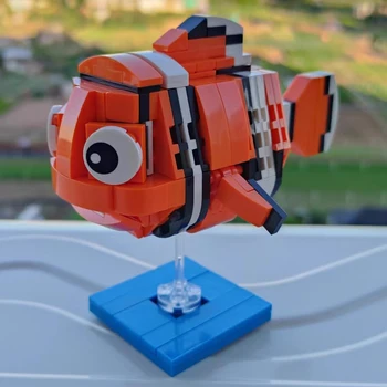 MOC Clownfish Model Blocuri Kit de Pește Drăguț desen Animat Animale Marine Cărămizi Asambla Jucării pentru Copii Cadouri