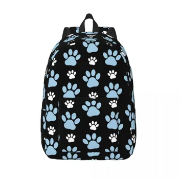 Model De Labe Albastru Laba Călătorie Panza Rucsac Pentru Femei Barbati Școală Calculator Bookbag Câine Animal De Câini Student Daypack Saci
