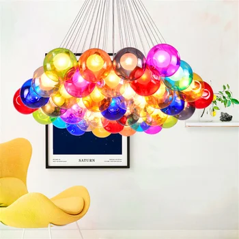 Modern Culoare Led Bubble Ball Lampi Decor Acasă Reglaj Lampă De Agățat Hanglamp Dormitor, Camera De Zi Lustru Pendente Lampa