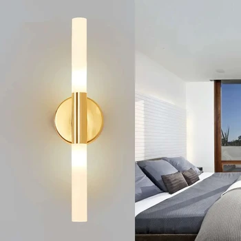 Modern Tub Metalic Țeavă de Sus în Jos, LED Lampă de Perete de Lumină Tranșee Dormitor Hol Baie Living Toaletă, Baie de Lumină Lampă de Perete