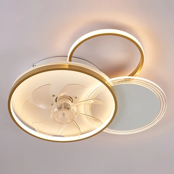 Moderne, Acrilice LED Ventilatoare de Tavan Lumini Home Living Sufragerie Dormitor Plafon de Iluminat Lampa Interior Metal Decor corp de iluminat