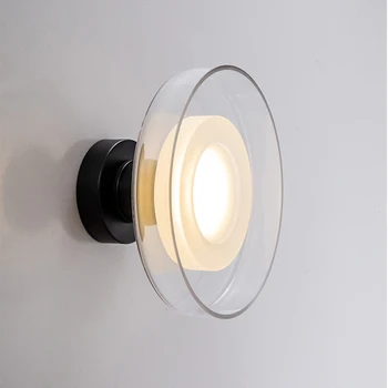 Modernă cu LED-uri Lampă de Perete Rotund de Sticlă Sconces Lumina Plafon Pentru Camera de zi Hol Dormitor Studiu de luat Masa, Balcon Cameră de Iluminat Acasă