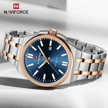 NAVIFORCE Afaceri de Brand de ceasuri de Lux pentru Bărbați din Oțel Inoxidabil Cuarț Încheietura Ceasuri de Moda Luminos Impermeabil Mens Ceas
