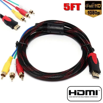 NE-5Ft HDMI Pentru a 3-RCA Video-Audio AV Component Converter Cablu Adaptor Pentru HDTV