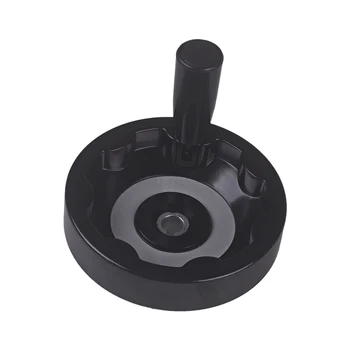 Negru de Plastic cu Diametrul de 125mm Gaura 12mm Strung, Mașină de Frezat în Interiorul Unda Roată de Mână Cu Mâner Rotativ