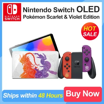 Nintendo a Comuta OLED Pokemon roșu și Violet Joc Consola cu 7 Inch Ecran OLED de 3 Moduri de Joc Speciale de Design 64GB