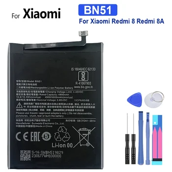 Noi Înlocuire Baterie de 5000mAh BN51 Pentru Xiaomi Redmi 8 Redmi 8A Redmi8 Baterie Telefon +Instrumente