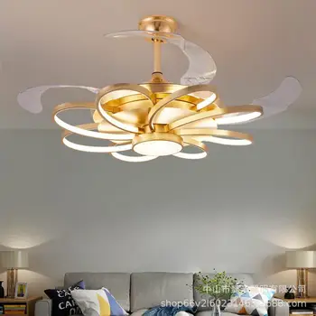 Nordic dormitor decor lumini led pentru camera, ventilator de Tavan lumina lămpii restaurant, sala de mese ventilatoare de Tavan cu lumini de control de la distanță