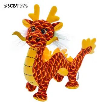 Nou 1 BUC 2024 Dragon Chinezesc Jucărie de Pluș Breloc Moale Animal de Pluș Dragon Papusa Mascota Jucărie Cadou de Anul Nou Copii