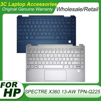 Nou, Original, pentru HP SPECTRE X360 13-AW TPN-Q225 zonei de Sprijin pentru mâini de Sus de Sus de Caz cu NOI Keyboard German Frence Iluminare din spate Albastru Argintiu