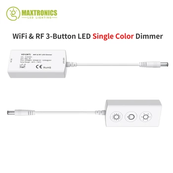 Noul Mini WiFi & RF 3-Buton cu LED Dimmer Controller VD1(WT) Wireless 1CH 5A CV-ul Condus Contrl Luminozitate Pentru 5M Singură Culoare LED Strip