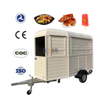 OEM Multifuncțional Gustare Coș Retro Mobil Alimente Trailer Aprobate de Gheață, Automate Camioane Rapid de Cafea Catering Cos Pentru Vânzare în Europa