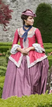 Outlander Sezonul 2 Annalise de Marillac Costum Dor de Cosplay Costum Costum Medieval Femei Rochie Rochie Tinuta