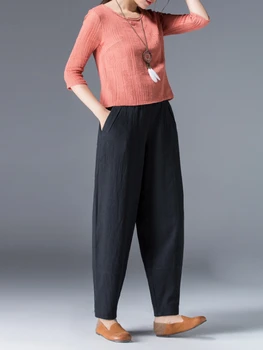 Pantaloni Femei 2023 Primăvară și de Toamnă Nou Liber Casual și Confortabil Cultură Pantaloni de Arta Retro Modă Harlan Pantaloni Streetwear