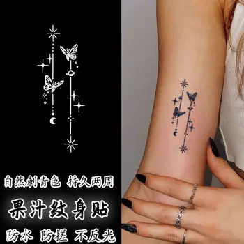 Pe bază de plante Fluture Tatuaj Autocolant Durată Tatuaj Fals pentru Femeie Brațul Tatuaj Temporar Sexy Arta Faux Tatuaje Impermeabile Tatuajes
