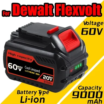 Pentru Dewalt 60V 9000mAh Litiu-Ion Baterie Pack,pentru FlexVolt Unelte Burghiu DCB606 DCB612 DCB609 Înlocuirea Bateriei