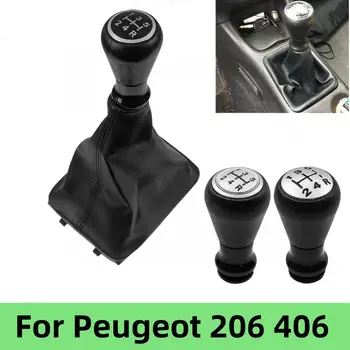 Pentru Peugeot 206 406 Viteza de Mână Schimbătorului de Viteze din Piele PU Gaiter Boot Guler Caz Maneta Schimbator Stick Auto Accesorii de Interior