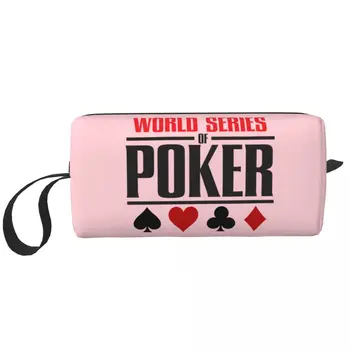Personalizat World Series Of Poker, articole de Toaletă Geanta pentru Femei Machiaj Cosmetice Organizator Doamnelor Frumusete de Stocare Dopp Kit Cutie