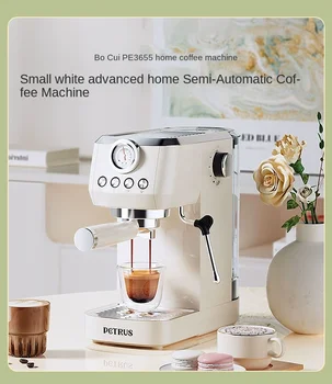 Petrus PE3655 italiană filtru de cafea, mici, complet, semi-automate stil American aburi spumare pentru uz casnic