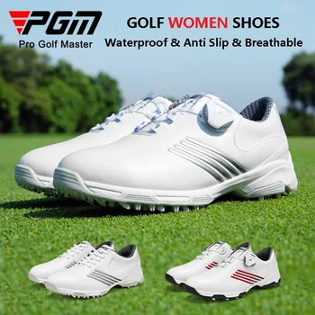 PGM Femei Pantofi de Golf Doamnelor Respirabil, Anti-Alunecare, Spike Adidasi Femei Rotație Catarama Încălțăminte în aer liber Pantofi sport Dimensiune 35-40
