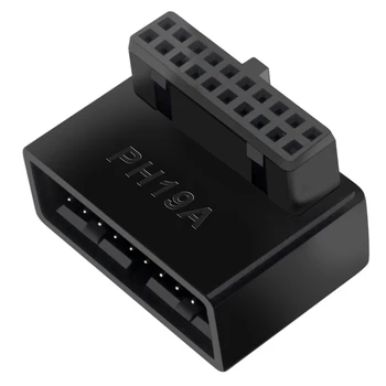 PH19A USB 3.0 Intern Antet USB3.0 19/20P Socket 90 de Grade Adaptor Convertor pentru Placa de baza Calculator