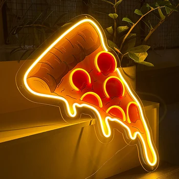 Pizza Semn de Neon Personalizate Felie de Pizza Condus Semne pentru Restaurant cu Decor Lumina de Neon Living Decoruri de Perete Semn Magazin de Pizza Lumina de Noapte
