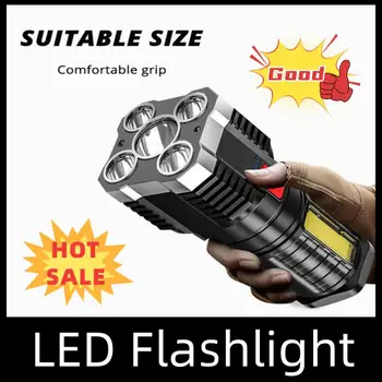 Portabil USB Reîncărcabilă Lanterna LED-uri Impermeabil 4-7 Core Portabile Lanterna Led COB Lanterne de Camping în aer liber Drumetii