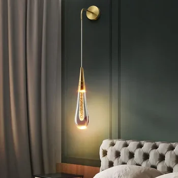 Post-Moderne de Cristal Lampă de Perete de Sticlă Condus Nordic Creative Lumini de Perete pentru Restaurant Dormitor Noptieră Coridor Iluminat Exterior