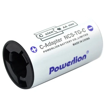 Powerlion C Dimensiune Baterie Adaptoare, AA C Dimensiune Baterie Distanțier Converter Caz Utilizare Cu Baterie AA Celule - 4 Pack