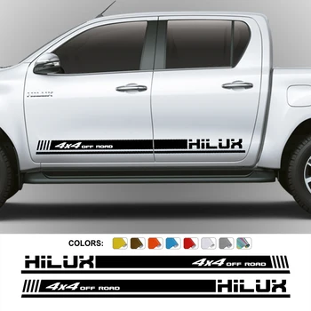 Preluare Ușa Dungi Laterale Autocolante Pentru Toyota Hilux Revo Vigo Grafică 4x4 Off Road Decor Decalcomanii de Vinil de Acoperire Accesorii Auto