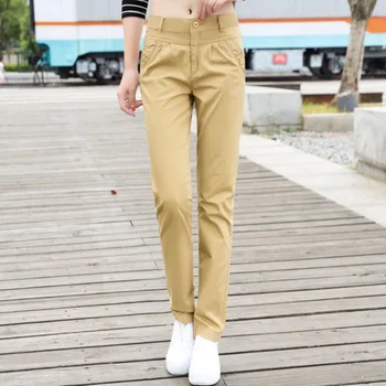 Primăvara și Toamna Pantaloni de Creion femeii de Moda Casual, Coreea de Sud Talie Mare Birou Solid Slim Fit Pantaloni 2023