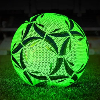 Reflectorizante de Fotbal CONDUS de Formare mingi de fotbal marimea 5 Luminos Fluorescent Reflectorizante Luminos Rece de Fotbal Pentru Copil Adult