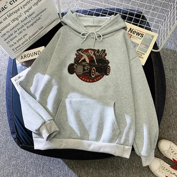 Rockabilly hoodies femei Kawaii 2023 estetice Hanorac cu Camasa trage femei harajuku haine