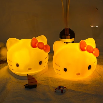 Sanrio Hello Kitty Lumina de Noapte Stralucitoare Copii Jucărie Sanrio Kitty Drăguț Lampă de Noptieră pentru Copii Ziua de Crăciun Pentr Cadou