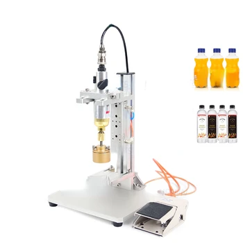 Semi-Automat, Complet Pneumatice Desktop Plastic Flacon Plafonarea Mașină, timp De 10-50 MM Capac de Sticla